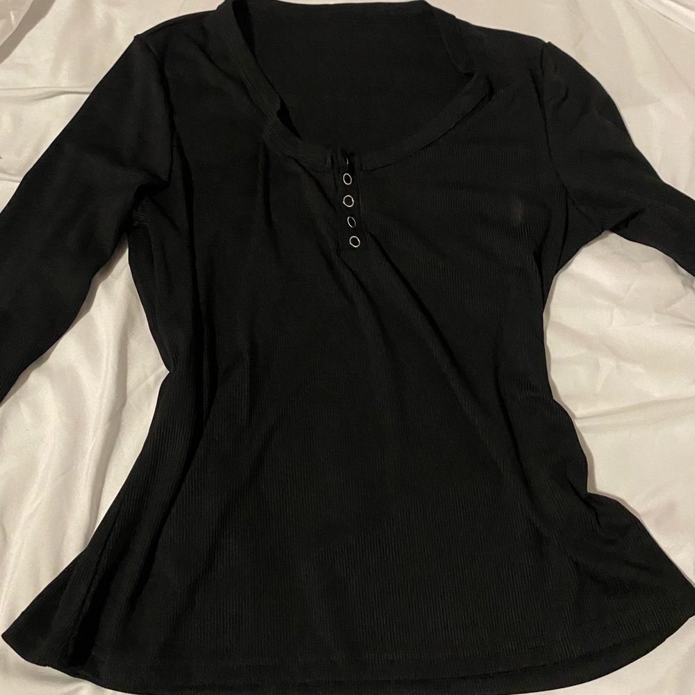 Long sleeve black with buttons